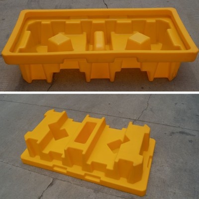 PE-Auffangwanne für 2 Fässer (Volumen 83 l oder 150 l)