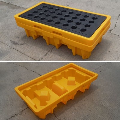 PE-Auffangwanne für 2 Fässer (Volumen 83 l oder 150 l)