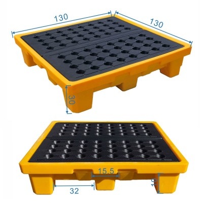 PE-Auffangwanne für 4 Fässer (Volumen 180 l oder 260 l)